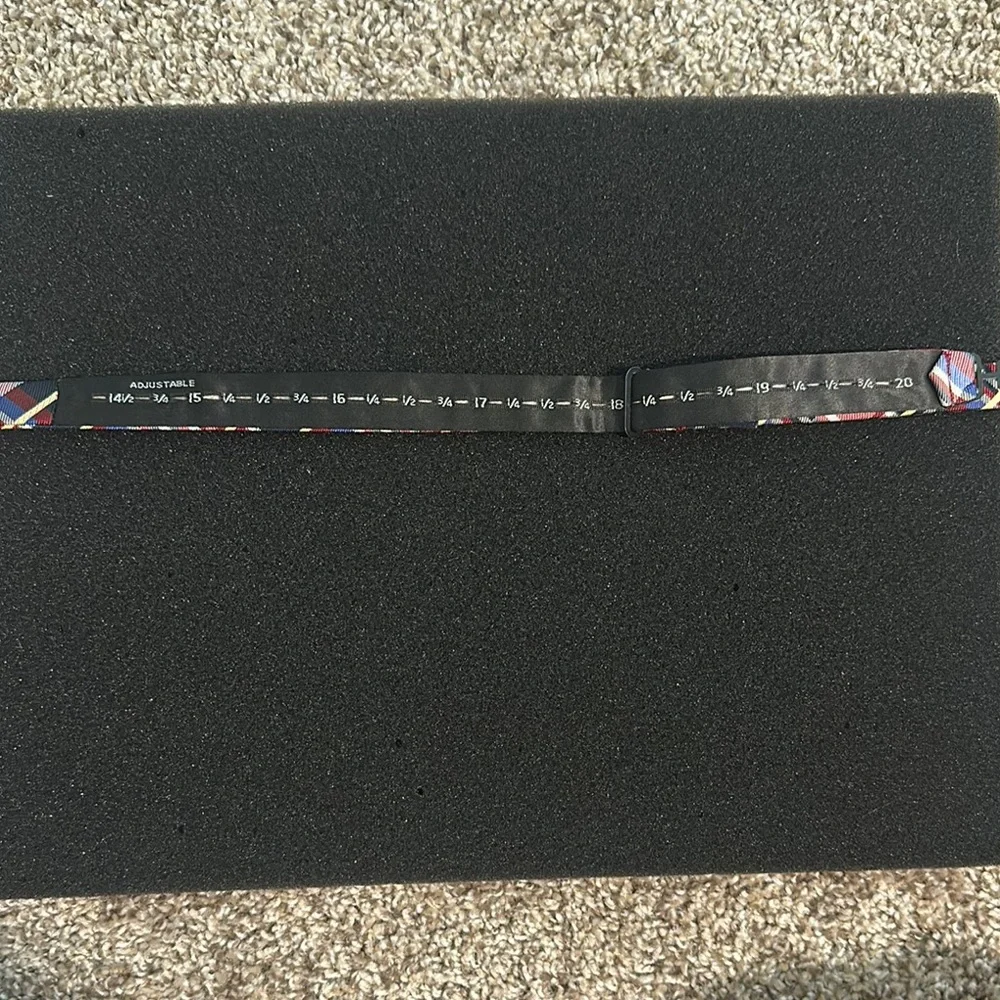 Saddlebred Red, Navy and Yellow Plaid Self-Tie Bow Tie